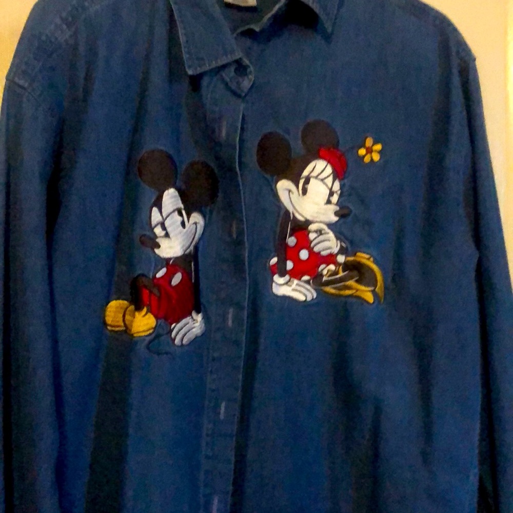 Mickey and Minnie blue Jean long sleeve sizeLG